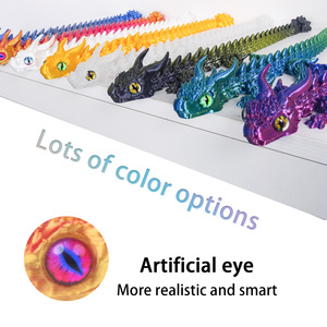 3D Printed Dragon Eyes Articulated Fidget Toy Unique Home Office <b>D</b>écor and Stress Relief Plastic 3D Printed Animals Dinosaurs - Product Image 2