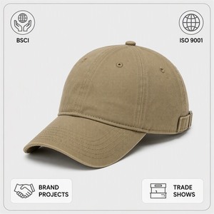 Cappelli da Lavoro in Tela di Cotone Kaki a 6 Pannelli, Visiera Curva Resistente per Uso Esterno - Product Image 3