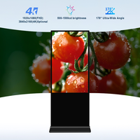 Kiosque numérique à écran tactile sur pied de 55 pouces pour restaurant, affichage de menu numérique, écran publicitaire