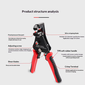 <span class=keywords><strong>Pince</strong></span> à dénuder, couper et <span class=keywords><strong>sertir</strong></span> automatique multifonction 3 en 1 – Outil universel rapide et de haute qualité - Product Image 3