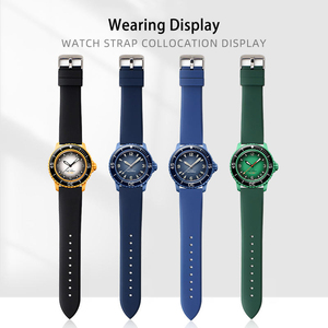 Bracelets de <span class=keywords><strong>montre</strong></span> intelligents à libération rapide de 22 mm, en silicone haute résistance, anti-poussière, pour Blancpain X Swatch - Product Image 2