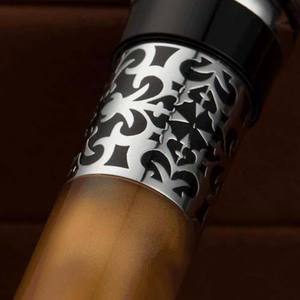 Bolígrafo de Rodillo de Metal con Acetato Acrílico de Alta Calidad, con Patrones de Salpicaduras de Color Ámbar, Mezcla Vibrante y Hermosa - Product Image 3