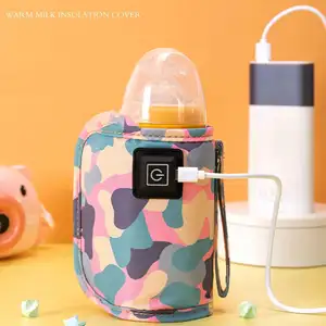 USB Baby Bottle Warmer Portable Travel Cover Insulation Infant Feeding Bottle Heated Thermostat Milk Warmer