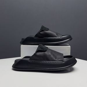 White Gold Stripe EVA Men's Slides slippers <b>Open</b> <b>Toe</b> Anti-Slippery Indoor Summer Slippers Solid Pattern PU Lining Casual <b>Shoes</b> - Product Image 3
