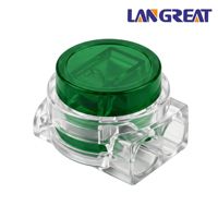 Conector UG Profesional con Tapa Verde, Relleno de Gel, Impermeable, de 2 Cables, Junta IDC para Empalme de Datos Telefónicos