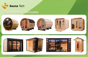 Ruang Sauna luar ruangan komersial untuk relaksasi Kesehatan 2 orang dan pusat Spa Hotel gunakan ruang Sauna Modern 2 orang - Product Image 4