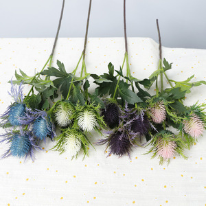 Branches de fleurs artificielles Egg Eryngii en soie, plante décorative d'intérieur QIHAO 55028 - Product Image 2