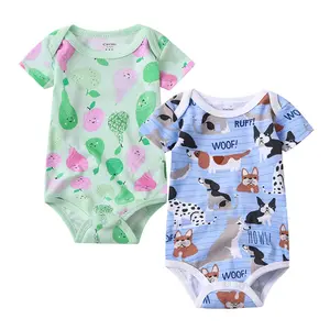 Miracolo pagliaccetti del bambino del cotone del commercio all'ingrosso di abbigliamento neonato vestiti per 0-24M neonati manica corta bambino pigiama