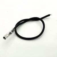 Kabel Terminal Bullet Male Single End, Kabel Silikon Tahan Suhu Tinggi dengan Selubung Isolasi PVC Transparan untuk Kabel Motor dan Otomotif