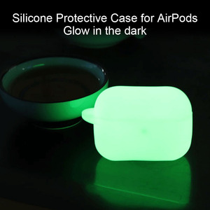 Vente en gros de coques de protection pour écouteurs en silicone lumineux et brillant dans le noir pour AirPods 1 2 3 Pro, coque antichoc - Product Image 2