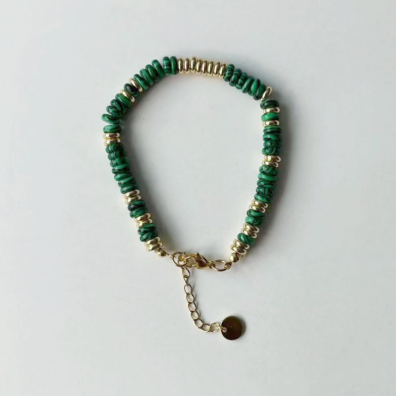 12   Malachite Flying Saucer Bracelet
