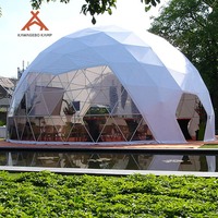 Dôme géodésique en PVC transparent Kawagebo Kamp (KK) 10M, tente de glamping igloo, maison de tente moderne, imperméable, pour événements en plein air en toutes saisons