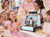 Machine à sucre décorative commerciale, imprimante automatique de bonbons pour la décoration de fêtes d'anniversaire