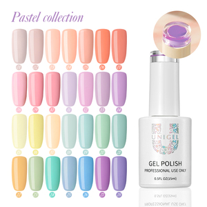 Conjunto de esmalte de <span class=keywords><strong>uñas</strong></span> de gel UV rojo sin HEMA de 48 colores al por mayor, Etiqueta Privada para suministros de salón de <span class=keywords><strong>uñas</strong></span> para la colección Unigel - Product Image 2