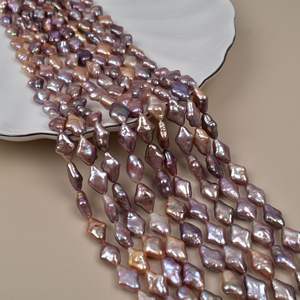 Perla de Agua Dulce Natural Octogonal Barroca con Diseño de Estrella Cruzada Colorida, Cuentas Blancas para Joyería Hecha a Mano con Diseño de Alienígena Disperso - Product Image 4