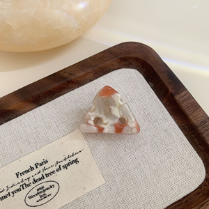 مشابك شعر صغيرة مثلثة الشكل <span class=keywords><strong>3</strong></span> سم من الأسيتات للفتيات، تصميم دائري مجوف بألوان زاهية وإكسسوارات شعر جذابة - Product Image 5