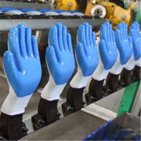 Gants à moitié trempés en nitrile bon marché Gants en pvc à pois anciens