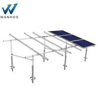 Panel Pv surya Universal struktur sistem pemasangan tanah aluminium dengan alas bedak sekrup tanah