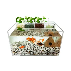 Leverancier Hoge Kwaliteit Aanpasbare Clear Vierkante Glazen Marine Aquarium Fish Tanks Voor Decoratie