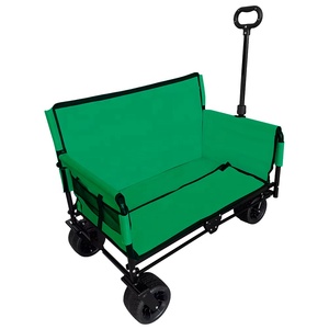 Customized Portable 2-in-1 Outdoor Utility Storage Folding Wagon <b>Camping</b> <b>Sofa</b> Seat Foldable Trolley Cart Hand Carts Trolleys - Product Image 1