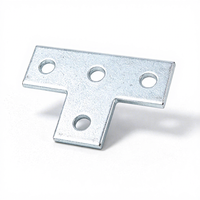 Support de panneau solaire en acier inoxydable galvanisé à chaud en forme de T à 4 trous, plaque de montage, rail de support PV, carport YUJI