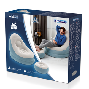 Bestway <span class=keywords><strong>75053</strong></span> Comfort cruiser canapés de salon avec repose-pieds canapé d'air 1.12m x 1.00m x 86cm - Product Image 6