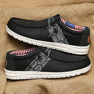 Offre Spéciale vente en gros classique dernière toile vache daim moderne tricot <span class=keywords><strong>bateau</strong></span> plat mocassin paresseux robe sans lacet hommes femmes mocassins chaussures - Product Image 4