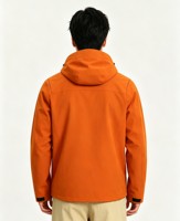 Veste softshell unisexe imperméable, coupe-vent, respirante, à capuche, grande taille, simple couche, avec poches zippées, idéale pour les voyages et les trajets quotidiens