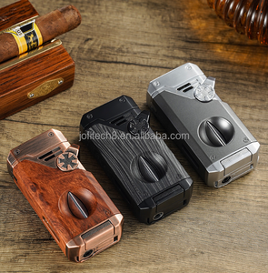 JOFI Cool Classic Quad Jet Torch <b>Lighter</b> Refillable Four-Flame <b>Windproof</b> Personalized Cigar Cutter <b>Lighter</b> for Party Use Butane - Product Image 5
