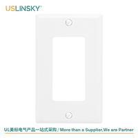 USLINSKY PROMOTION EXCEPTIONNELLE Boîtier d'interrupteur double en plastique certifié ETL & CETL, taille standard 1-gang, 4.57x2.76, IP45, installation facile WDG-01