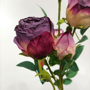 Yo cho — Bouquet de roses en soie à longue tige, fleurs artificielles en plastique, pour décoration de Table, de mariage, à la maison - Product Image 4