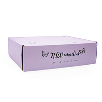 Boîte de livraison et d'emballage en papier ondulé violet, Logo personnalisé, pet écologique, pour la livraison