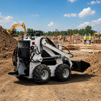 Nouvelle Arrivée CE EPA Mini-chargeuse compacte sur pneus 850 kg 4x4 avec godet tarière et godet étroit pour travaux routiers