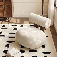 Fauteuil d'appoint en polaire Teddy, style nordique minimaliste, design créatif, fauteuil de loisirs individuel, mobilier commercial pour café