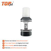Topjet 130ml 005 recharge d'encre à colorant Premium Compatible encre de bouteille à base d'eau noire pour imprimante Epson M1120 M1100 2140