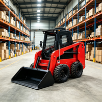 Chargeuse compacte sur pneus diesel 23 kW 25 CV, machine de construction compacte de 300 kg, équipement de chantier de petite taille de 0 à 8 km/h