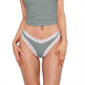 Tangas de encaje sexy para mujer, 90% algodón, sin costuras, de talle alto, sin visibilidad, <span class=keywords><strong>solo</strong></span> lavar a mano - Product Image 1