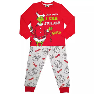 Ensemble de pyjamas de Noël pour la famille des chiots rouges pour adultes et enfants Ensembles de pyjamas de Noël <span class=keywords><strong>Grinch</strong></span> assortis Pyjamas de Noël - Product Image 3