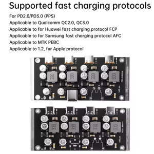 Módulo de carga rápida de 4 vías PD 65W <span class=keywords><strong>PRO</strong></span> Tipo-C PD3.0/2,0 QC3.0/2,0 FCP <span class=keywords><strong>AFC</strong></span> Placa de carga rápida DC5.5 * 2,5/DC5.5*5,1 - Product Image 6