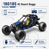 Kit de construction de buggy télécommandé 532 pièces, véhicule d'escalade à transmission par engrenages 2.4G, batterie 7.4V, kit d'assemblage STEM