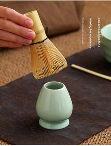Batidor de té Chasen Matcha hecho a mano ecológico OEM con logotipo de precio de fábrica, batidor de bambú y batidor de té con cuchara enganchada para Matcha - Product Image 2