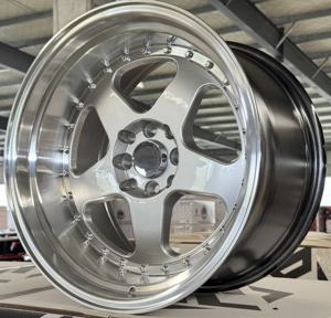 17X10 17 pouces 8 trous 5 rayons en alliage de vaisselle profonde Jdm jantes de voiture qualité étoile pour Carusi Mustang <span class=keywords><strong>Vw</strong></span> Toyota Hiace Chevy - Product Image 3