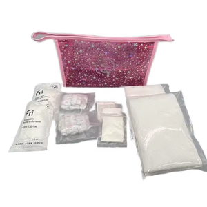 Juego de artículos de tocador desechables de cuatro piezas respetuosos con el medio ambiente de algodón 3 Días 2 noches Kit de viaje Servicios de hotel Herramientas de maquillaje - Product Image 1