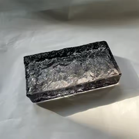 Brique de verre à motif cristal de glace à changement de couleur progressif 200*100*50, très vendue, pour la décoration de murs rideaux