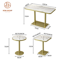 Café-restaurant restauration rapide commercial carré métal marbre café cuir restaurant banc canapé meubles stand sièges table chaise ensemble