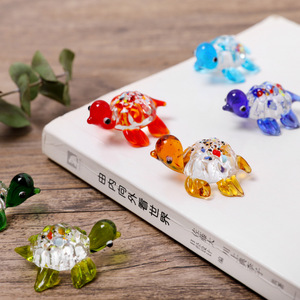 Nieuwe stijl kleine schildpad gepolijste gekleurde ambachtelijke ornament huisdecoratie <span class=keywords><strong>aquarium</strong></span> landschapsdecoratie vis voor decoraties - Product Image 5
