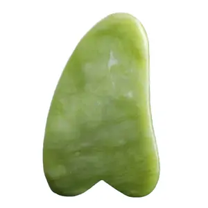 Tablero de raspado de ovejas pequeñas, herramienta barata Xiuyan jade verde guasha natural nefrita gua sha