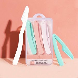 OEM женское бритвенное устройство для лица, триммер с одним лезвием, триммер для бровей, роскошная черная Бритва для бровей, 3 упаковки - Product Image 6