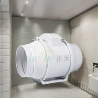Extracteur de Ventilation d'air de conduit en ligne de 100mm à faible bruit à économie d'énergie ventilateur de suralimentation en plastique OEM personnalisable pour