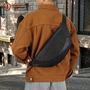 Joyir Men's Crossbody <b>Bag</b> Genuine Leather Large Capacity Casual Chest <b>Bag</b> For Everyday Use - Product Image 1